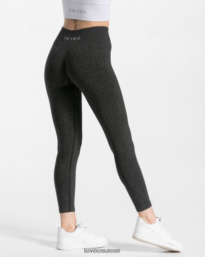 vêtements femmes TEVEO 40204P87 legging scrunch intemporel gris foncé