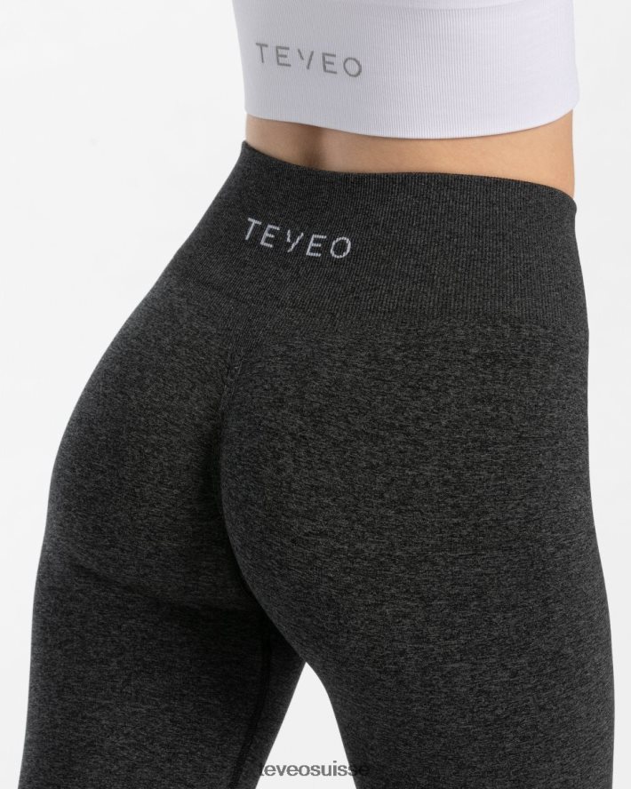 vêtements femmes TEVEO 40204P87 legging scrunch intemporel gris foncé