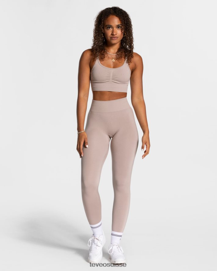 vêtements femmes TEVEO 40204P89 legging scrunch intemporel poussière