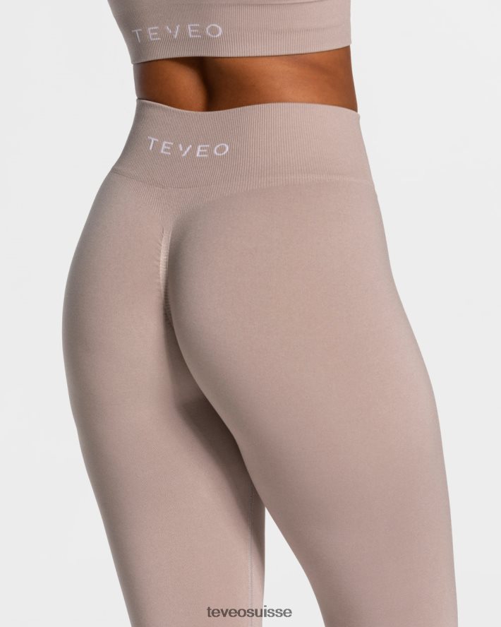 vêtements femmes TEVEO 40204P89 legging scrunch intemporel poussière
