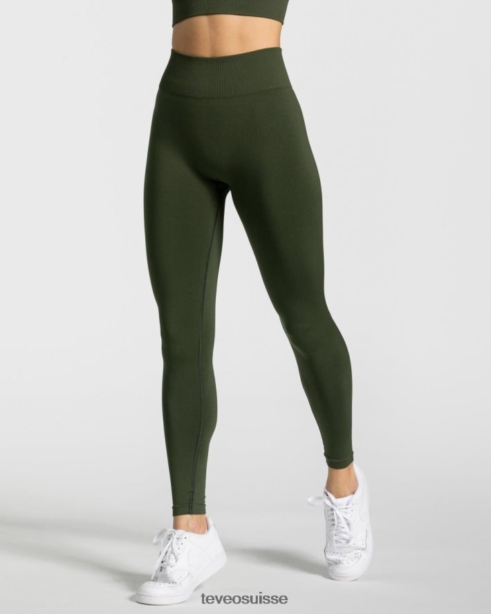 vêtements femmes TEVEO 40204P91 legging scrunch intemporel kaki