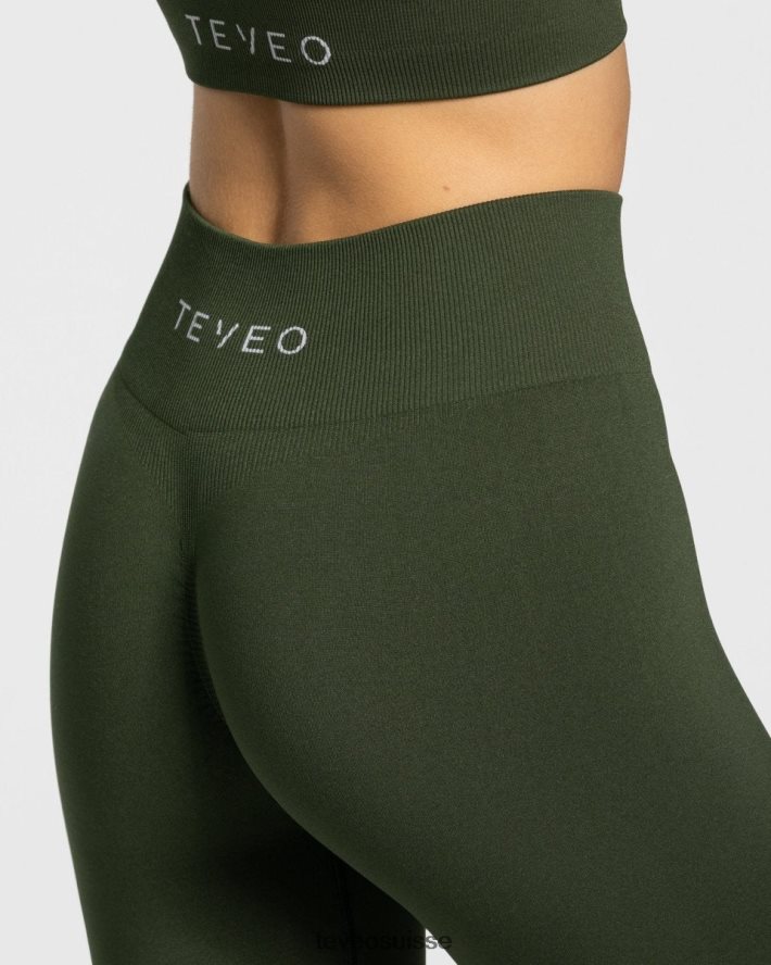 vêtements femmes TEVEO 40204P91 legging scrunch intemporel kaki