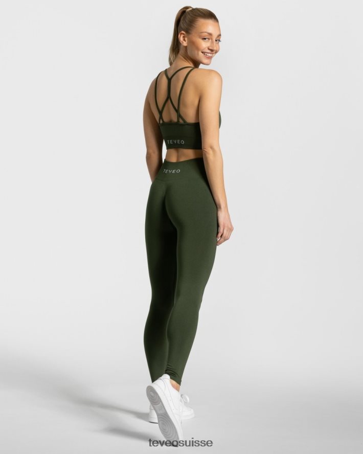vêtements femmes TEVEO 40204P91 legging scrunch intemporel kaki