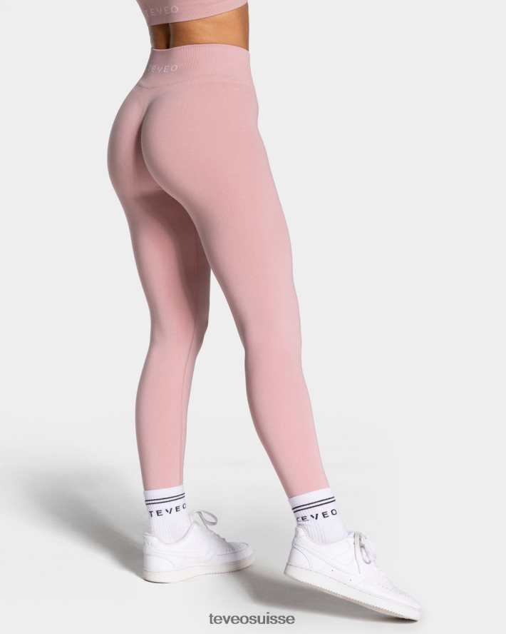 vêtements femmes TEVEO 40204P94 legging scrunch intemporel rose