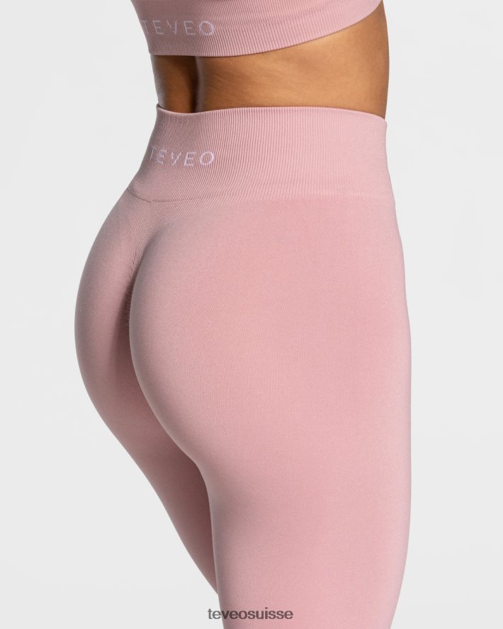 vêtements femmes TEVEO 40204P94 legging scrunch intemporel rose