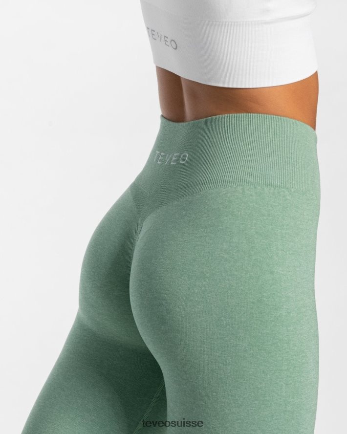 vêtements femmes TEVEO 40204P95 legging scrunch intemporel sage