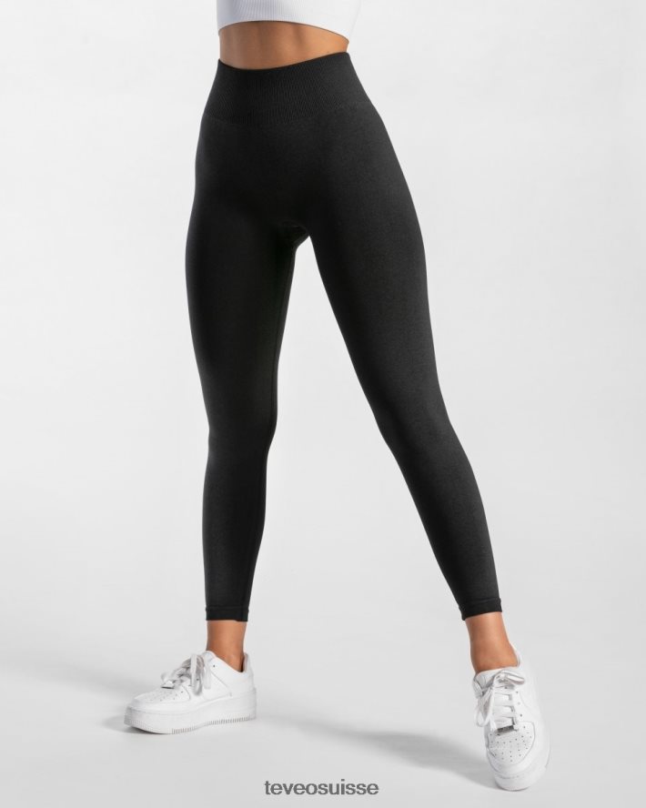 vêtements femmes TEVEO 40204P96 legging scrunch intemporel noir