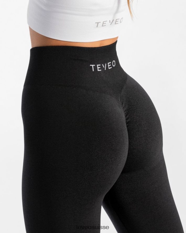 vêtements femmes TEVEO 40204P96 legging scrunch intemporel noir