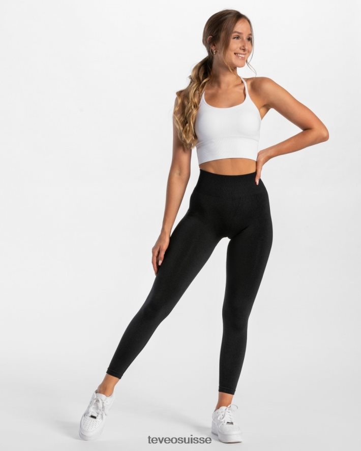 vêtements femmes TEVEO 40204P96 legging scrunch intemporel noir