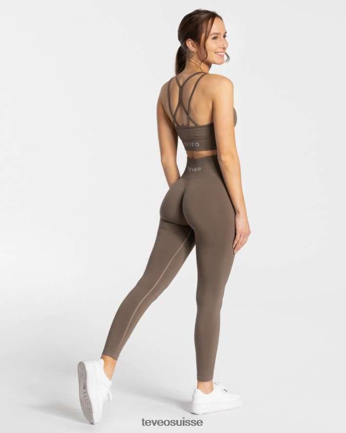 vêtements femmes TEVEO 40204P99 legging scrunch intemporel taupe