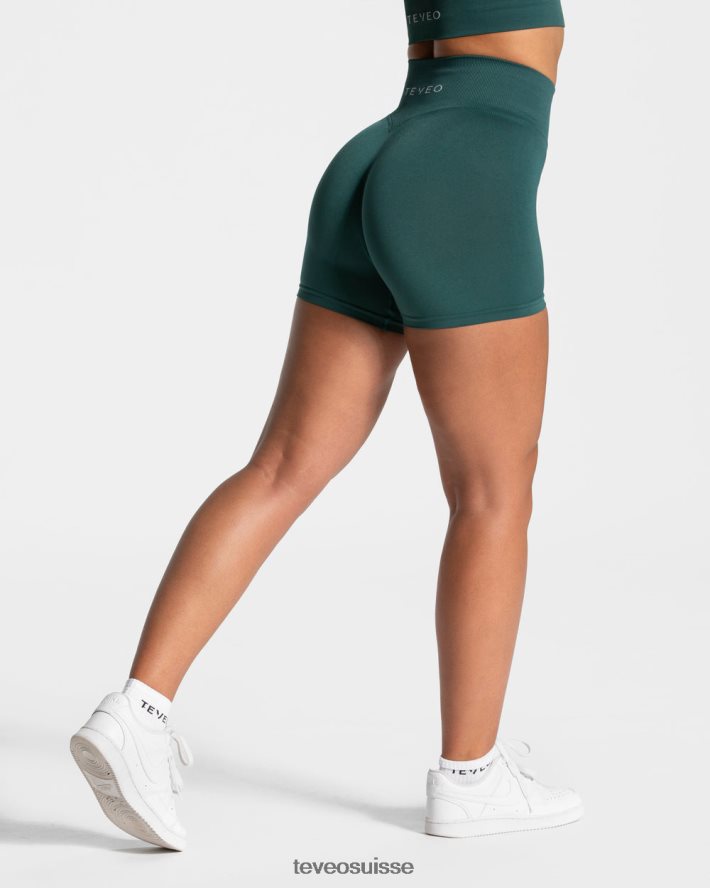 vêtements femmes TEVEO 40204P195 mini short sensation vert foncé