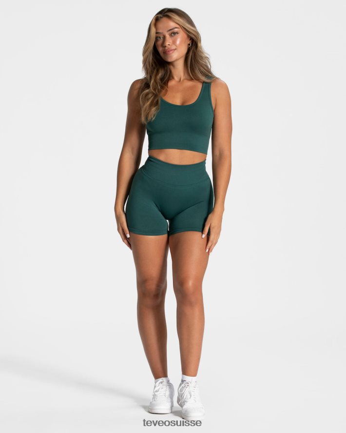 vêtements femmes TEVEO 40204P195 mini short sensation vert foncé