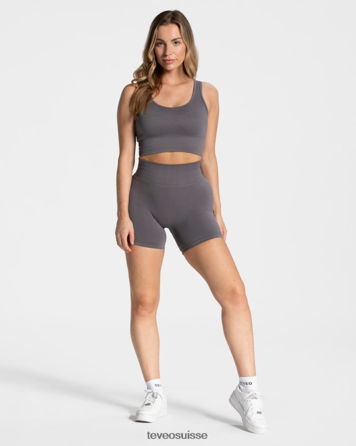 vêtements femmes TEVEO 40204P196 mini short sensation graphite