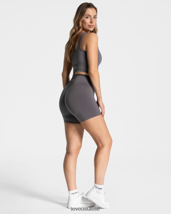 vêtements femmes TEVEO 40204P196 mini short sensation graphite
