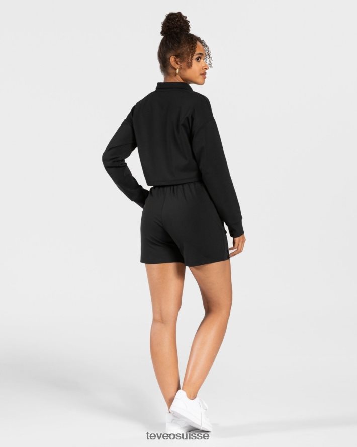 vêtements femmes TEVEO 40204P198 charmant short oversize noir