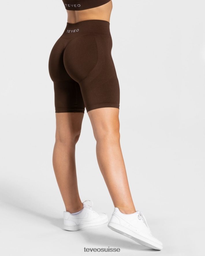 vêtements femmes TEVEO 40204P199 charmant short scrunch brun