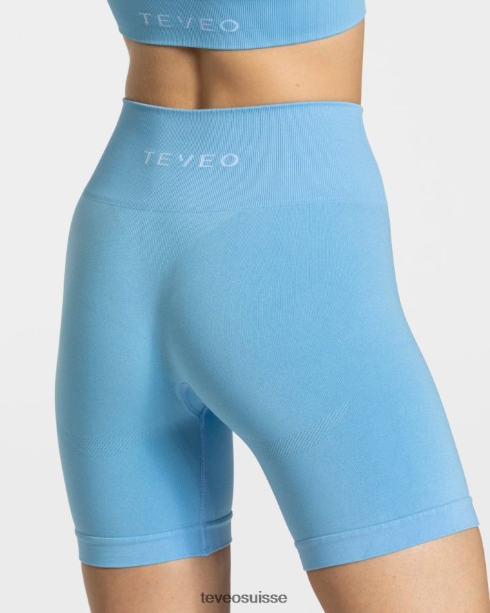 vêtements femmes TEVEO 40204P201 court chic bleu bébé