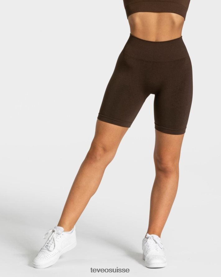 vêtements femmes TEVEO 40204P202 court chic marron foncé