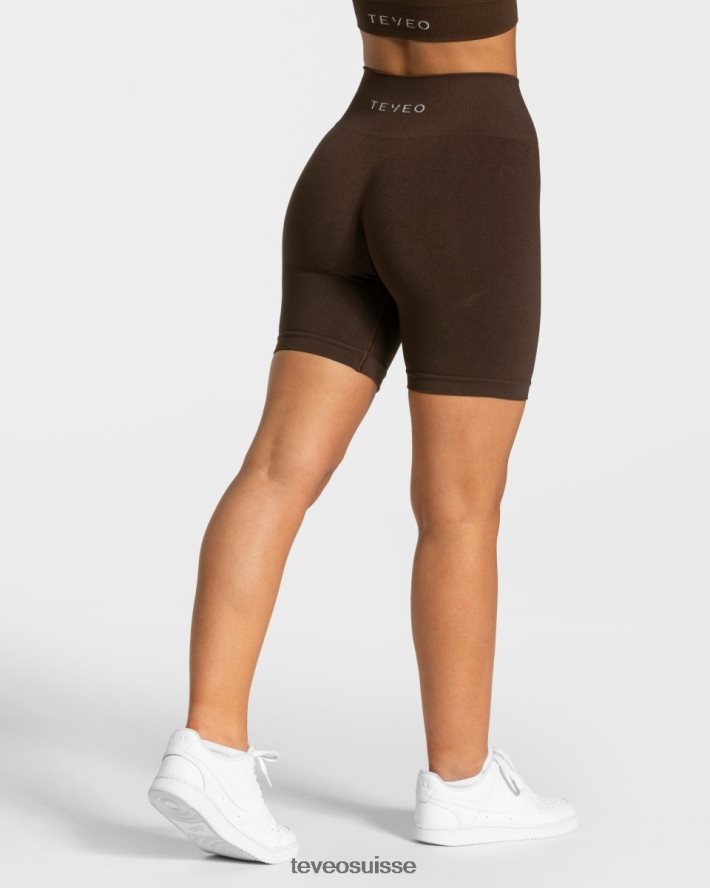 vêtements femmes TEVEO 40204P202 court chic marron foncé