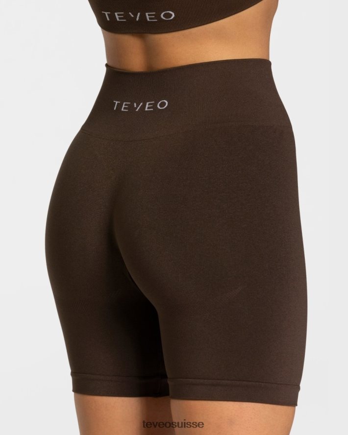 vêtements femmes TEVEO 40204P202 court chic marron foncé