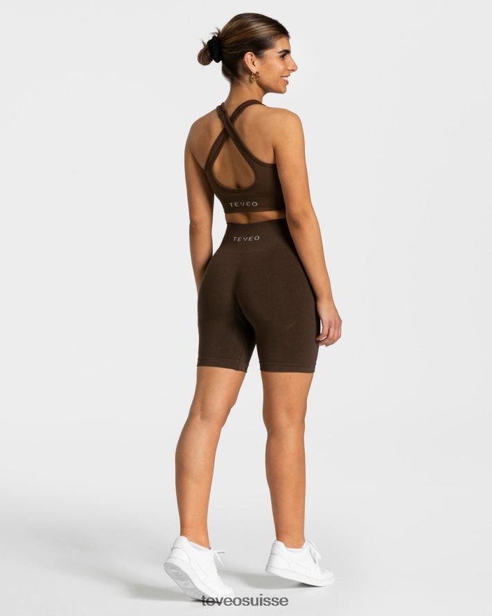 vêtements femmes TEVEO 40204P202 court chic marron foncé