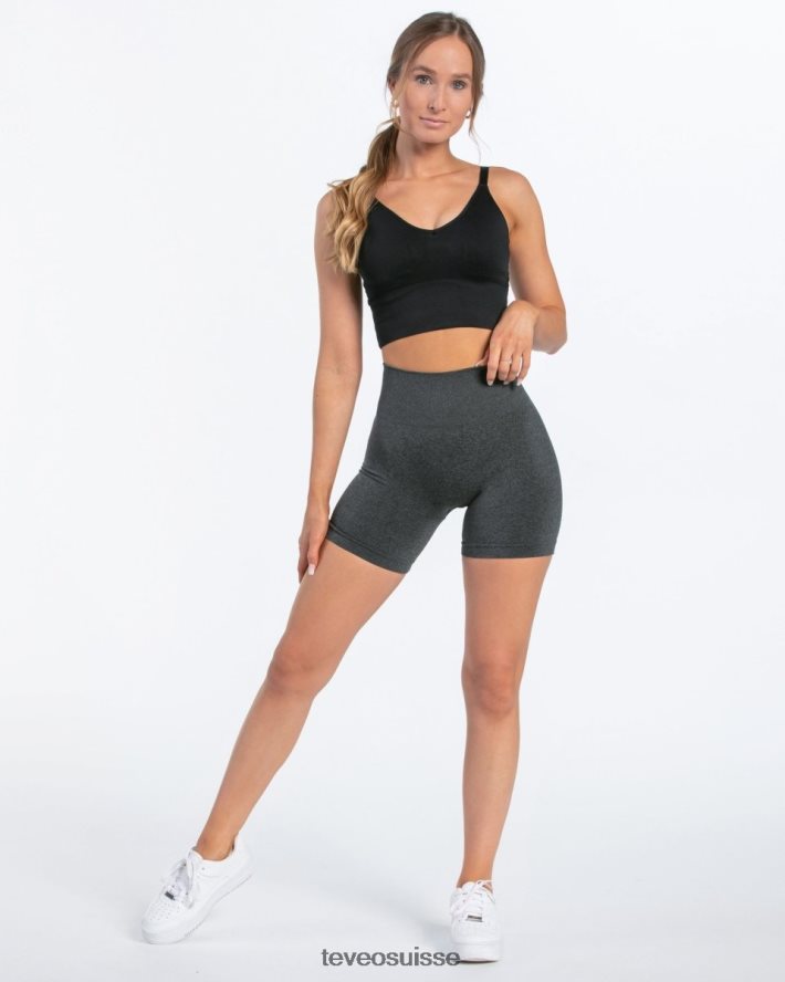 vêtements femmes TEVEO 40204P203 court chic gris foncé