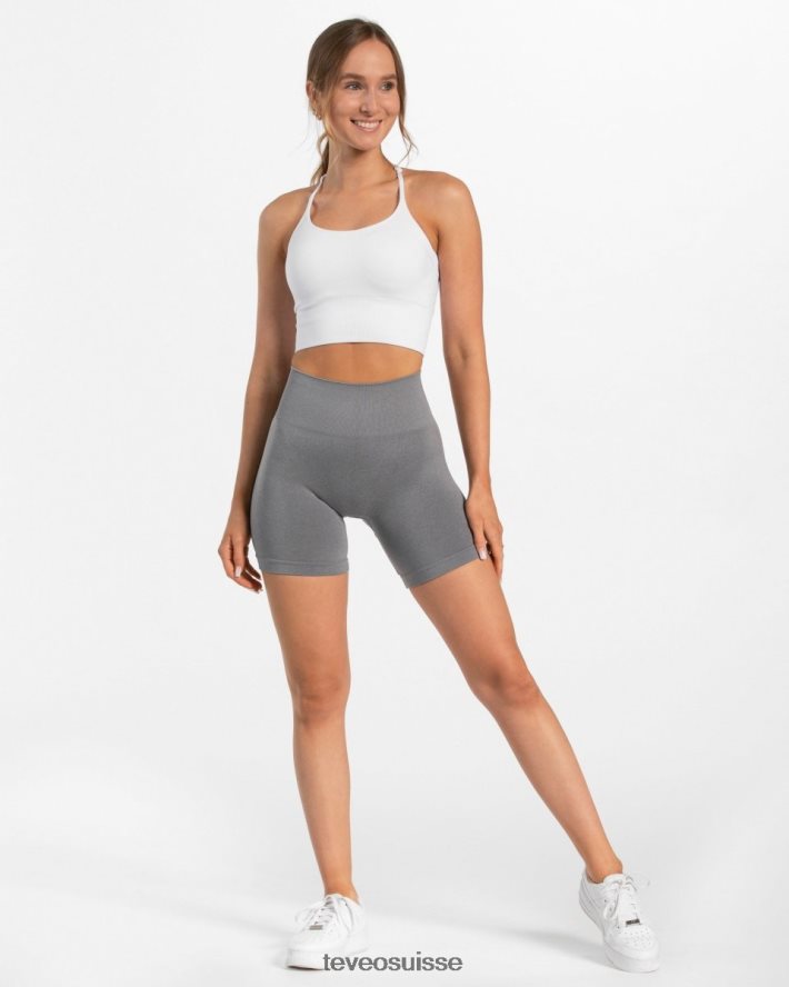 vêtements femmes TEVEO 40204P204 court chic gris