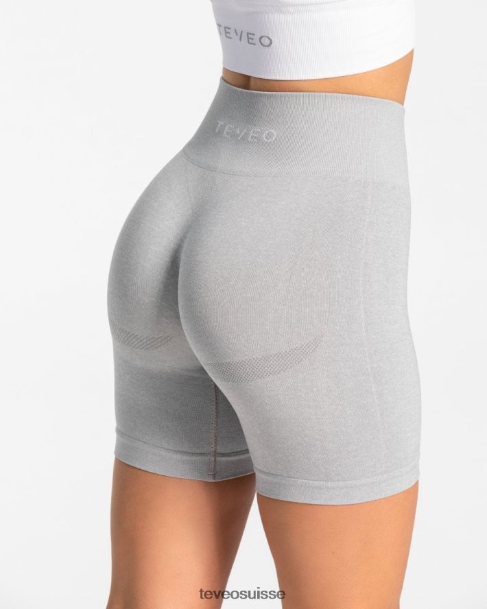 vêtements femmes TEVEO 40204P205 court chic gris clair