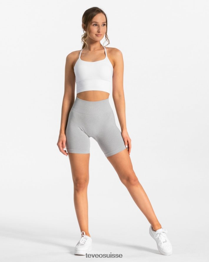 vêtements femmes TEVEO 40204P205 court chic gris clair