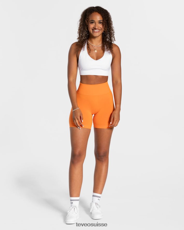 vêtements femmes TEVEO 40204P206 court chic orange