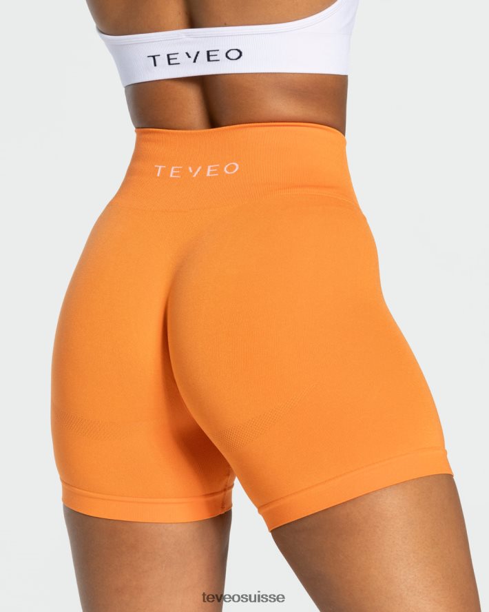 vêtements femmes TEVEO 40204P206 court chic orange