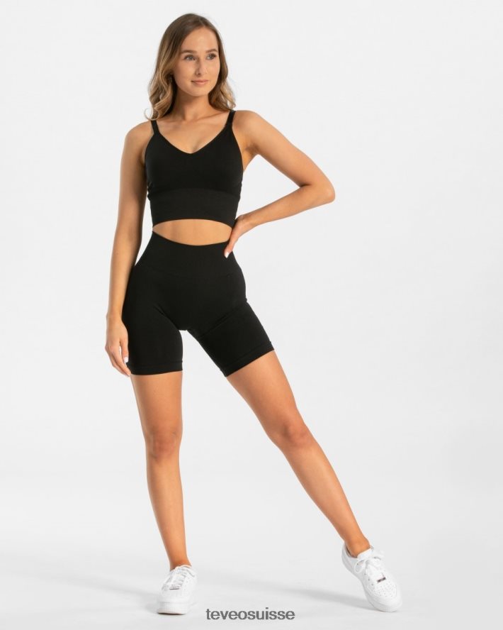 vêtements femmes TEVEO 40204P208 court chic noir