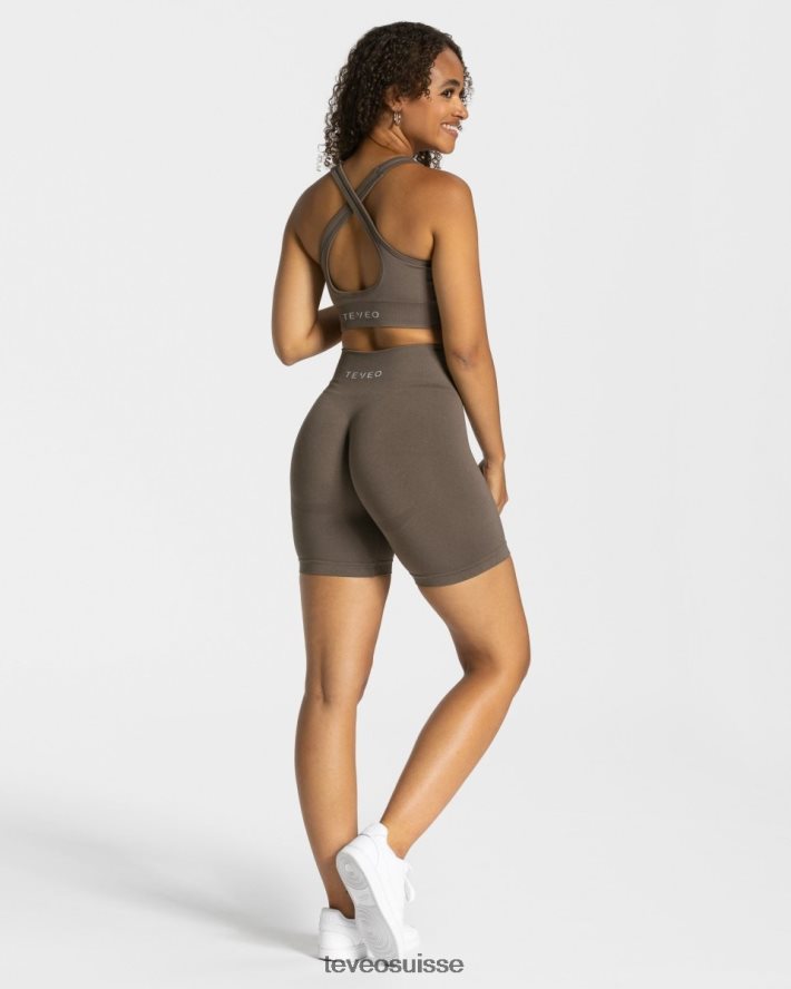 vêtements femmes TEVEO 40204P211 court chic taupe