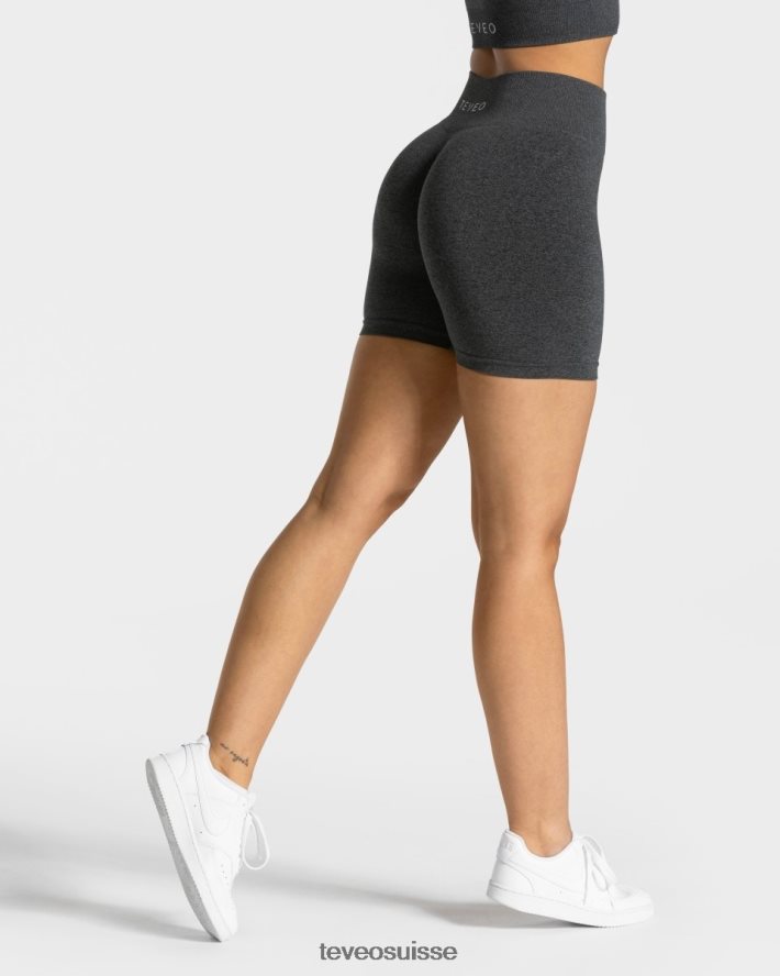 vêtements femmes TEVEO 40204P215 short scrunch intemporel gris foncé
