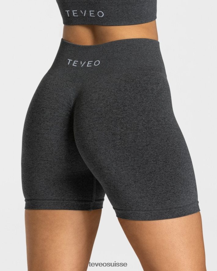 vêtements femmes TEVEO 40204P215 short scrunch intemporel gris foncé