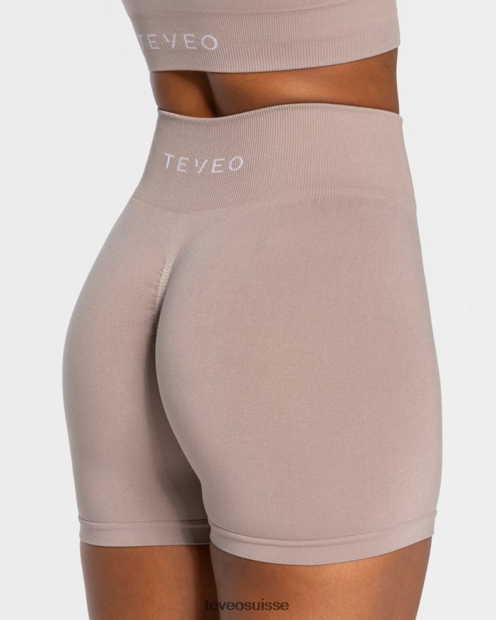 vêtements femmes TEVEO 40204P216 short scrunch intemporel poussière
