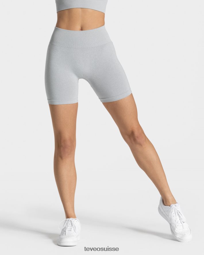 vêtements femmes TEVEO 40204P217 short scrunch intemporel gris clair