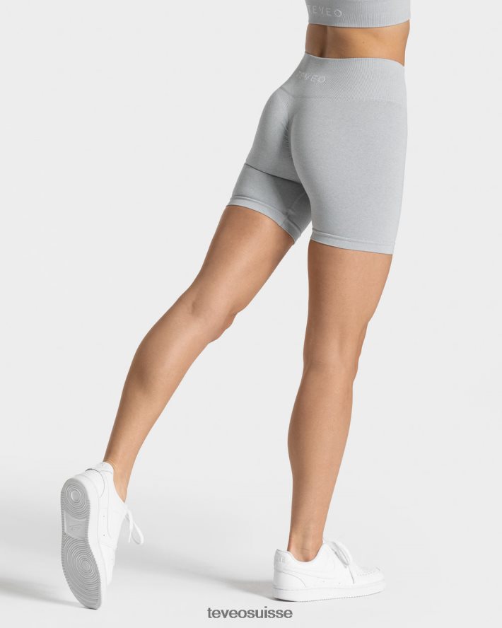 vêtements femmes TEVEO 40204P217 short scrunch intemporel gris clair
