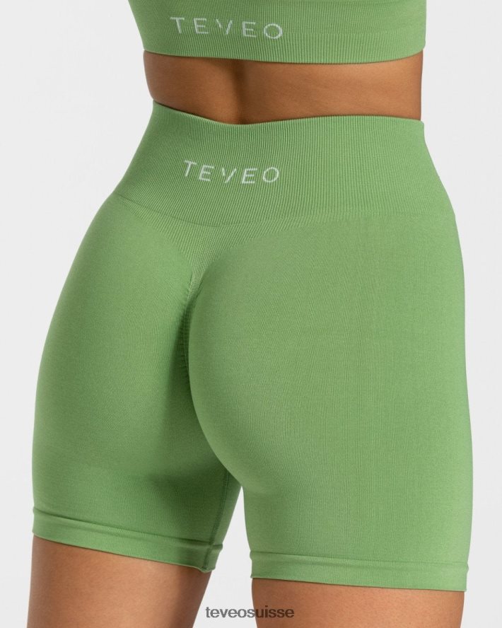 vêtements femmes TEVEO 40204P219 short scrunch intemporel olive