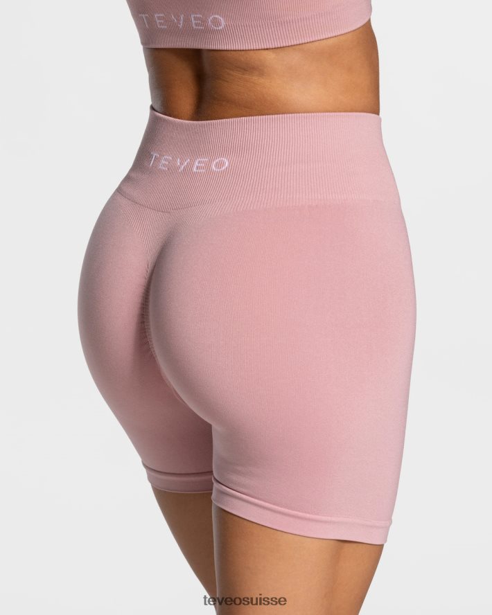 vêtements femmes TEVEO 40204P221 short scrunch intemporel rose
