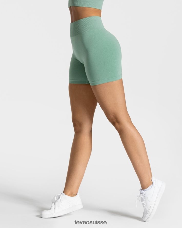 vêtements femmes TEVEO 40204P222 short scrunch intemporel sage