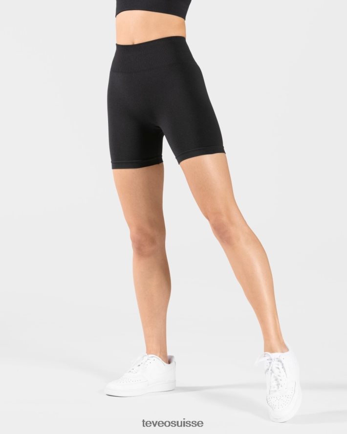 vêtements femmes TEVEO 40204P223 short scrunch intemporel noir