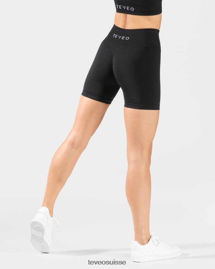 vêtements femmes TEVEO 40204P223 short scrunch intemporel noir