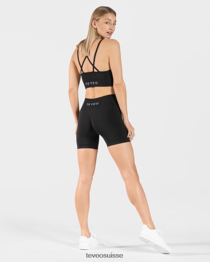 vêtements femmes TEVEO 40204P223 short scrunch intemporel noir