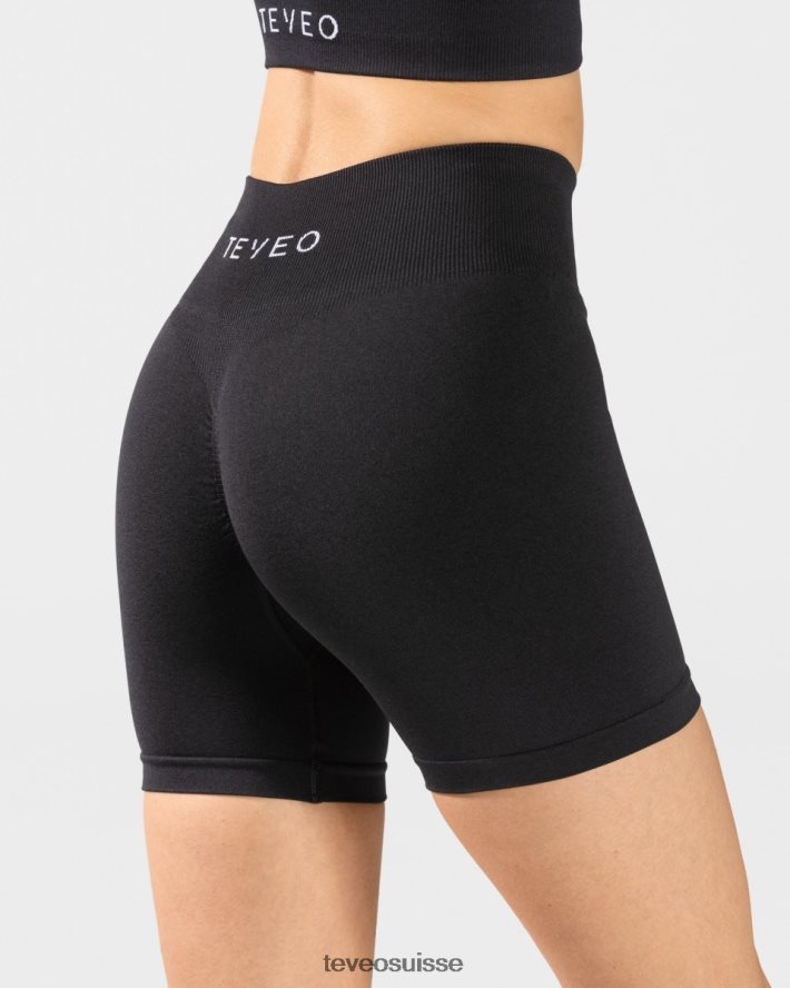 vêtements femmes TEVEO 40204P223 short scrunch intemporel noir