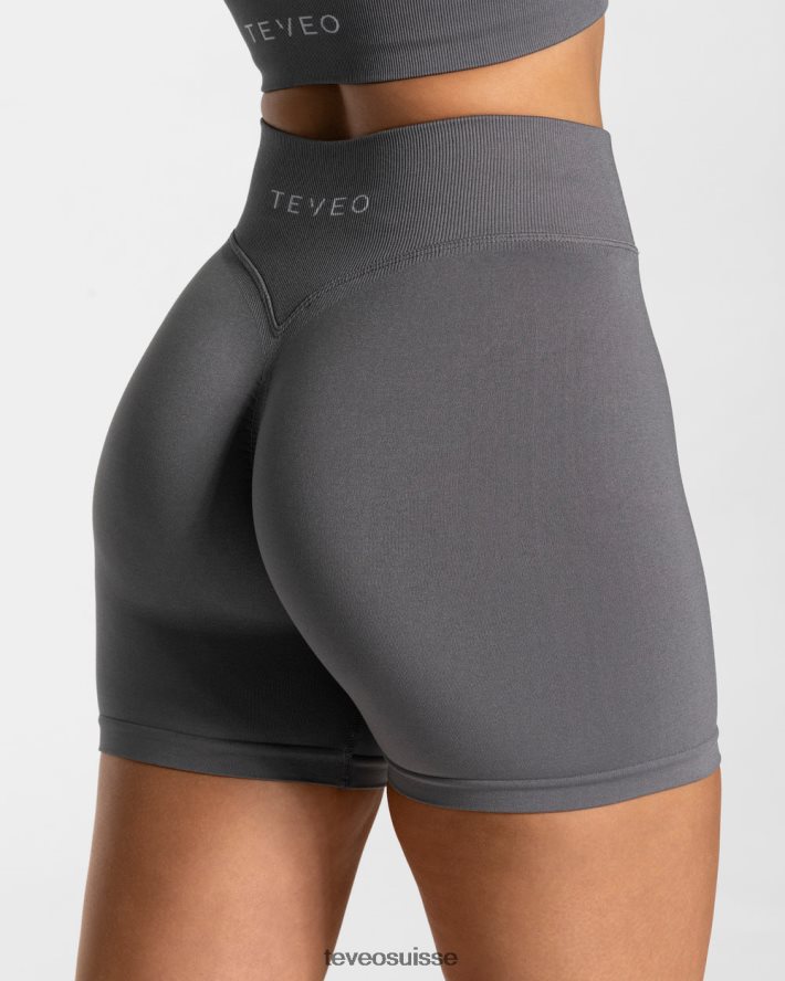 vêtements femmes TEVEO 40204P234 short scrunch tendance graphite