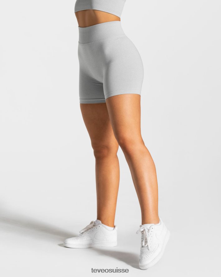 vêtements femmes TEVEO 40204P235 short scrunch tendance gris clair