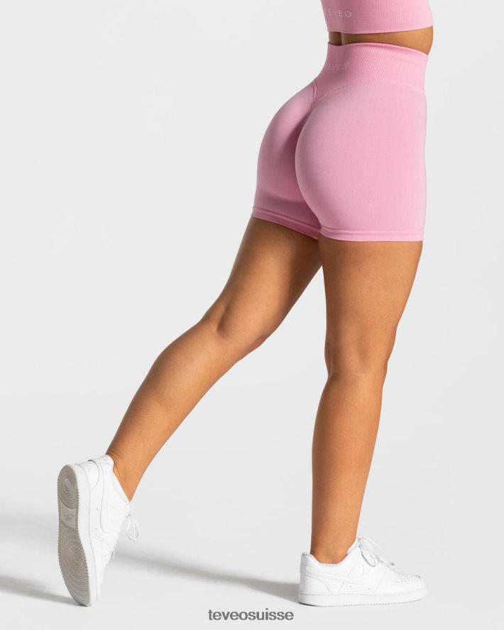 vêtements femmes TEVEO 40204P240 short scrunch tendance rose