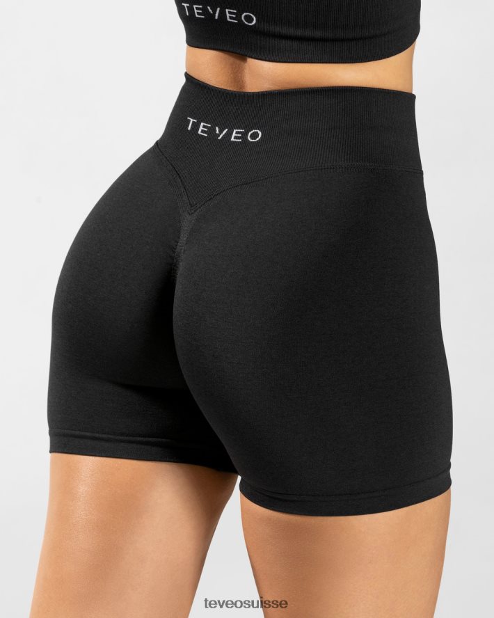 vêtements femmes TEVEO 40204P242 short scrunch tendance noir