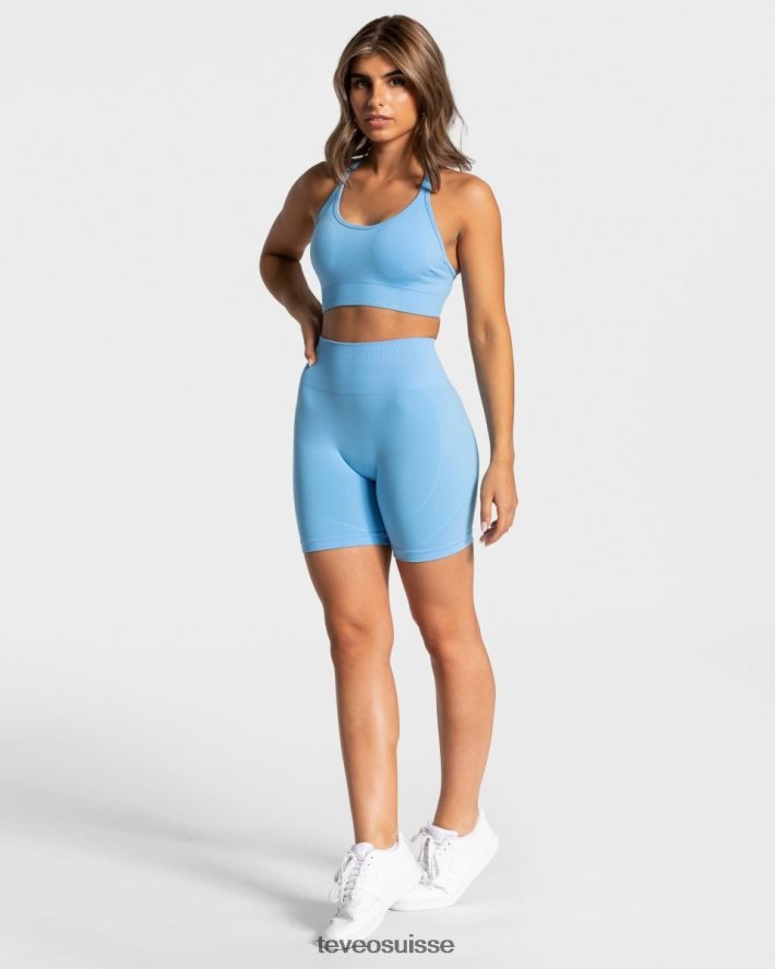 vêtements femmes TEVEO 40204P244 vrai court bleu bébé